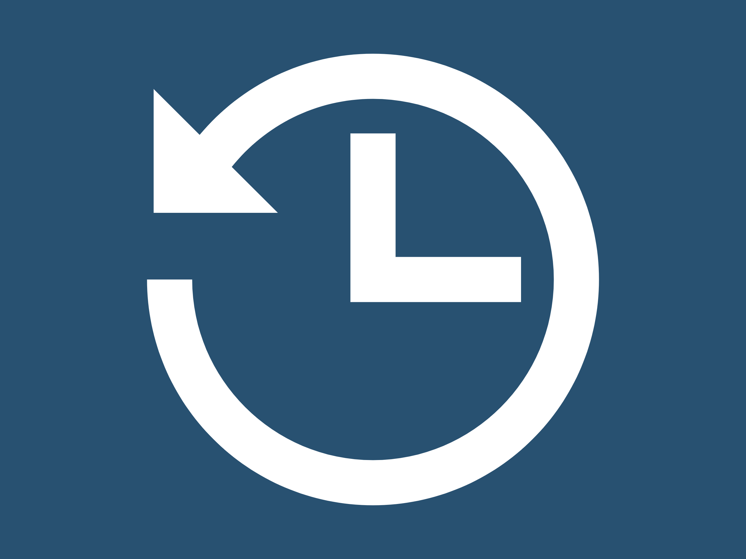 Icon of Clock With Arrow Reversing Backwards