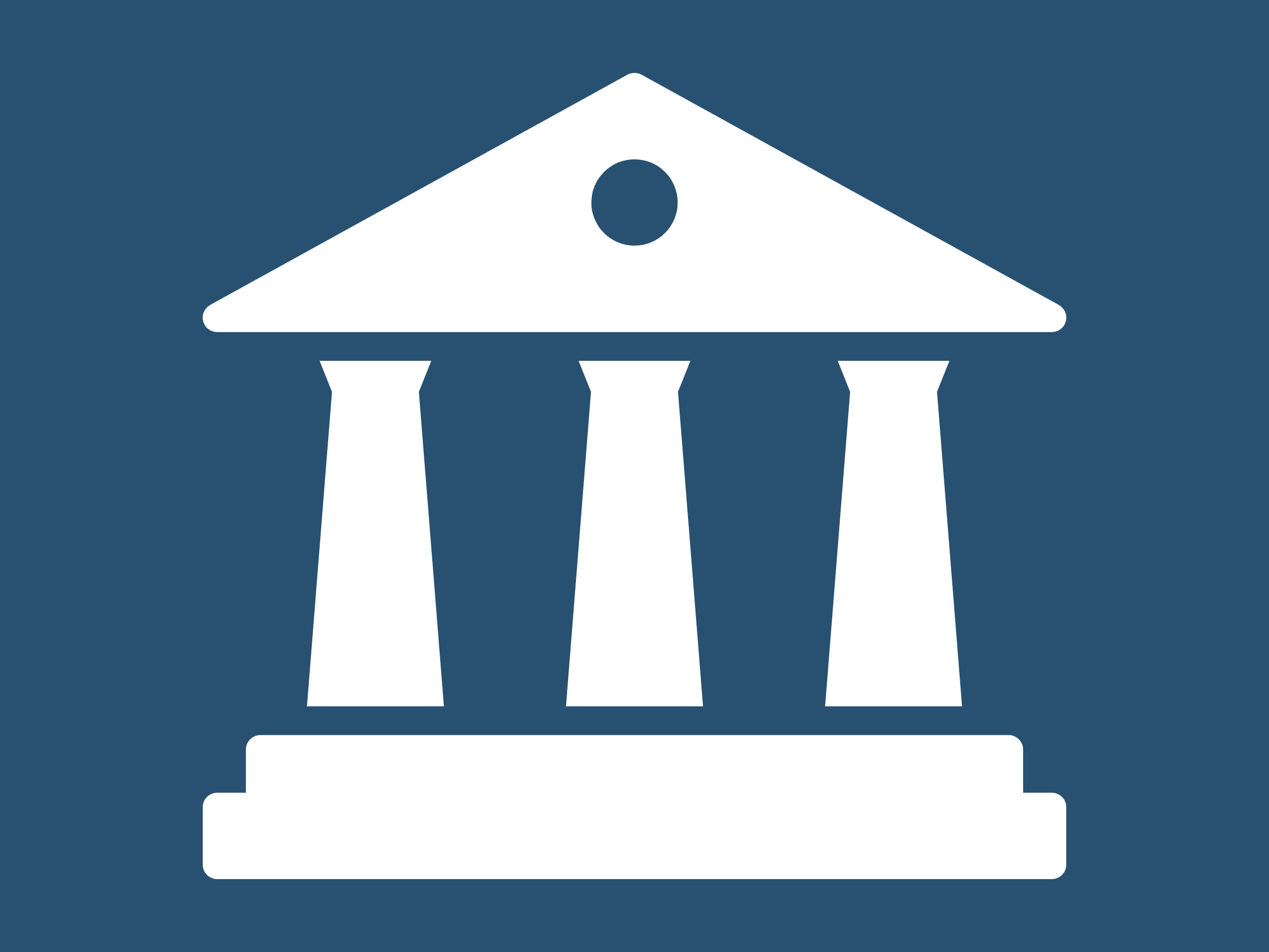 Simple Line Icon Depicting a Government Institution or Building
